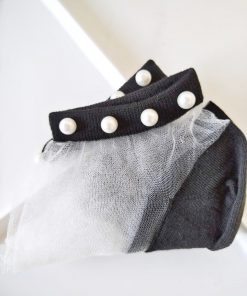 Lisa pearl socks - black